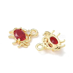 Brass Micro Pave Cubic Zirconia Pendants&nbsp;KK-L256-39G
