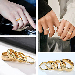 18Pcs 18 Styles 201 Stainless Steel Finger Rings&nbsp;RJEW-SC0001-37G