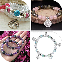 500Pcs 5 Styles Tibetan Style Alloy Daisy Spacer Beads&nbsp;FIND-SP0002-22A