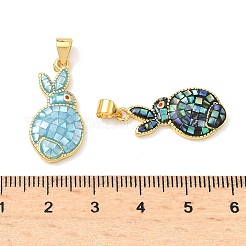 Brass Enamel Pendants&nbsp;KK-H534-06G