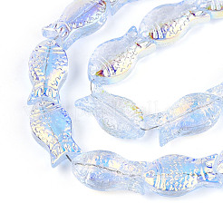 Transparency Electroplate Glass Beads Strands&nbsp;GLAA-T023-40A-02