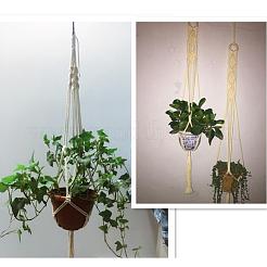 マクラメコットンコード  ツイストコットンロープ  壁掛け用  植物ハンガー  工芸品や結婚式の装飾  ナバホホワイト  4mm  約109.36ヤード（100m）/ロール&nbsp;OCOR-WH0009-C01-4mm