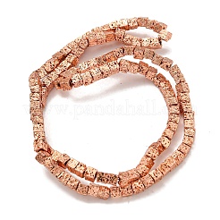 Electroplated Natural Lava Rock Beads Strands&nbsp;G-E602-03-A