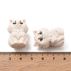 Persian Cat Shape Food Grade Silicone Focal Beads&nbsp;SL-CBAAE23-02