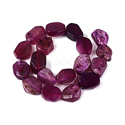 Dyed Natural Agate Beads Strands&nbsp;G-Q606-23E-05