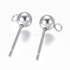 Non-Tarnish 304 Stainless Steel Ear Stud Components&nbsp;STAS-F227-18C-P