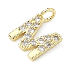 Brass Micro Pave Clear Cubic Zirconia Pendants&nbsp;KK-I476-01G-M