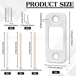 Stainless Steel Door Repair Strike Plate&nbsp;AJEW-WH0752-450P