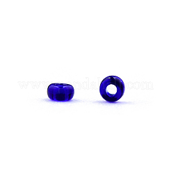 透明チェコガラスシードビーズ15/0個  ラウンド  ダークブルー  1.5x1mm  穴：0.5mm  約500 G /袋&nbsp;SEED-N004-004-15