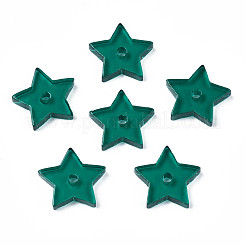透明なアクリルビーズ  スター  ミックスカラー  14x14.5x2.5~3mm  穴：1.8mm&nbsp;X-BACR-N001-010