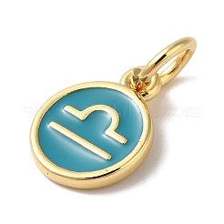 Real 18K Gold Plated Brass Enamel Charms&nbsp;KK-L216-001G-K05