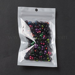 不透明な黒のアクリルビーズ  クラフトスタイル  スカル  ミックスカラー  9.5x7.5x8mm  穴：1.8mm&nbsp;MACR-YW0002-80