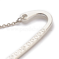 Metal Bookmark Gift with Polyester Tassel Big Pendant Decorations&nbsp;AJEW-JK00167-03