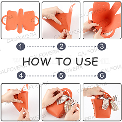 10 Bags PU Leather Wedding Candy Tote Boxes&nbsp;CON-CL0001-20B