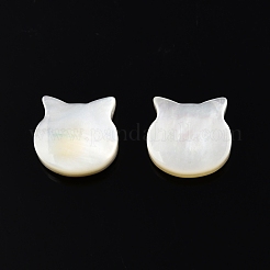 ナチュラルホワイトシェルビーズ  クマ  10x10x4mm  穴：0.7mm&nbsp;SSHEL-N003-142
