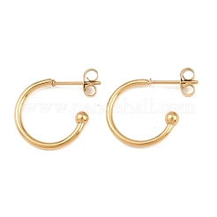C-Shaped 304 Stainless Steel Stud Earrings&nbsp;EJEW-Z154-01G-02