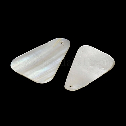 染めの天然シェルペンダント  三角形のチャーム  貝殻色  33~36.5x23.5~29x1~2.5mm  穴：1.2mm&nbsp;SHEL-C010-13B