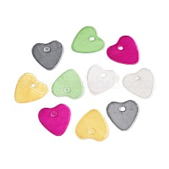 Spray Painted Natural Capiz Shell Heart Charms&nbsp;SHEL-K006-66