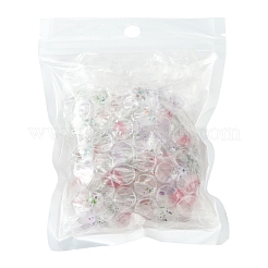 100個5色ガラスビーズ  ラウンド  ミックスカラー  8mm  穴：1.4mm  20個/カラー&nbsp;GLAA-FS0001-41