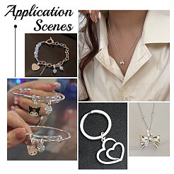 20Pcs 925 Sterling Silver Split Jump Rings&nbsp;STER-BBC0001-33A