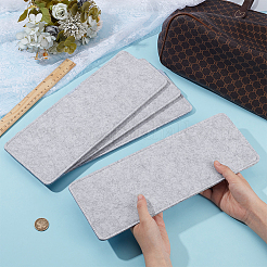 長方形のフェルトバッグの底  バックパックバッグ用  女性バッグ手作りdiyアクセサリー  銀  350x130x6mm&nbsp;AJEW-WH0460-132