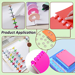 Wheat Straw Mushroom Hole Loose Leaf Ring Round Binder Discs&nbsp;FIND-WH0366-315B