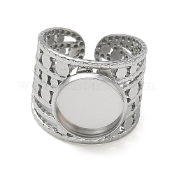 304 Stainless Steel Cuff Ring Components&nbsp;SA-CBA37BC-15C-P