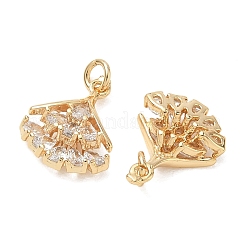 SHEGRACE Brass Micro Pave Cubic Zirconia Pendants&nbsp;XGRQ3D997-517G