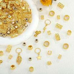 200Pcs Iron Hair Coil Cuffs&nbsp;X1-AJEW-SZC0021-02G