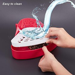 Plastic Small Animal Triangle Toilet Trainer Corner&nbsp;AJEW-GA0001-34A