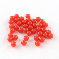 ラウンドアクリルビーズ  ドリルなし/穴なしビーズ  ミックスカラー  4mm&nbsp;X-SACR-R889-12
