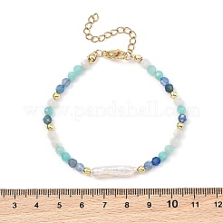 天然・合成宝石・バロックパール・ケシパールビーズブレスレット（女性用）  ラウンド  7.09インチ（18cm）&nbsp;BJEW-JB13594