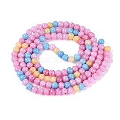 Ombre Effect Opaque Crackle Glass Beads Strands&nbsp;GLAA-Q106-01A-A08