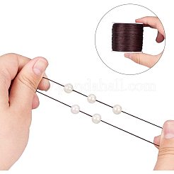 ラウンドポリエステルワックスコード  ツイストコード  サドルブラウン  0.5mm  約106m /ロール&nbsp;YC-PH0002-04D-0.5mm