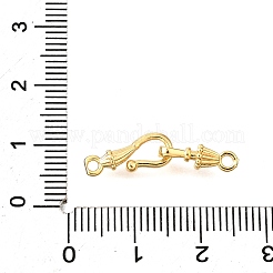 真鍮製S字クラスプ  カドミウムフリー＆ニッケルフリー＆鉛フリー  傘  18KGP本金メッキ  24.5mm&nbsp;KK-D356-21G