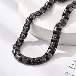 304 Stainless Steel Box Chains Bracelets for Women Men&nbsp;BJEW-A031-04A-AS