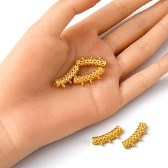 中空合金湾曲チューブベイル  ループベイル  ペンダントベイル  マットゴールドカラー  9.5x23.5x5mm  穴：1.4mm  内径：3mm&nbsp;FIND-YW0002-19