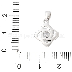 Fine Silver Cubic Zirconia Pendants&nbsp;STER-S008-01A-P