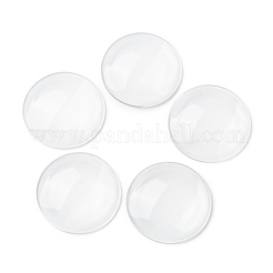 クリアガラスカボション  フラットラウンド  半円  45x8mm&nbsp;GGLA-R026-45mm