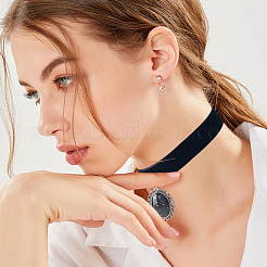 4Pcs Velvet Ribbon Choker Necklaces&nbsp;NJEW-SC0001-70A