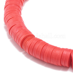 6Pcs 6 Colors Handmade Polymer Clay Heishi Surfer Stretch Bracelet Sets&nbsp;BJEW-JB08690