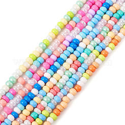 8 Strands 8 Color Glass Seed Bead Strands&nbsp;GLAA-TA0001-46