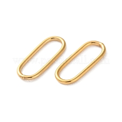イオンプレーティング（IP）304ステンレス鋼リンクリング  オーバル  18KGP本金メッキ  14x6x1mm  内径：12x3.5mm&nbsp;STAS-C114-07B-G