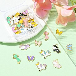 30Pcs 4 Style Alloy Enamel Pendants&nbsp;ENAM-YW0002-97