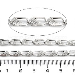 変色しない304ステンレススチールリンクチェーン  ステンレス鋼色  リンク：10x4x2.5mm&nbsp;CHS-H026-12P