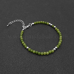 Natural Peridot Bead Bracelet&nbsp;ZW6419-4