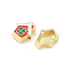 Christmas Brass Enamel Beads&nbsp;KK-I474-G17