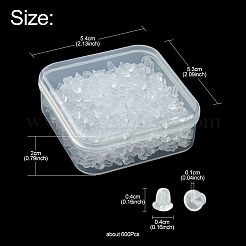 600Pcs Plastic Bell Ear Nuts&nbsp;FIND-FS0001-83
