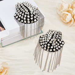 Fashionable Punk Style Chain Tassel Epaulettes&nbsp;DIY-WH0304-475P