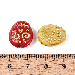 Skull Glass Beads&nbsp;GLAA-T025-53M-01
